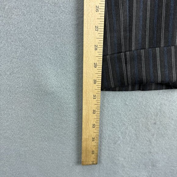 Mabro Suit Mens IT 54L‎ US 44L 2PC 34x30.5 Brown Blue Striped Wool Super 100s - Picture 16 of 16